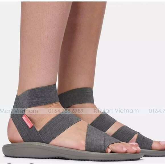 Columbia womens gray Barraca stretch ankle strap outdoor sandals size 9 - Picture 1 of 8